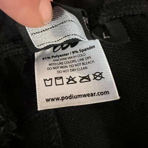 Podium Wear Pants Womens Large Track Green  Performance Ankle Zip - Picture 7 of 11